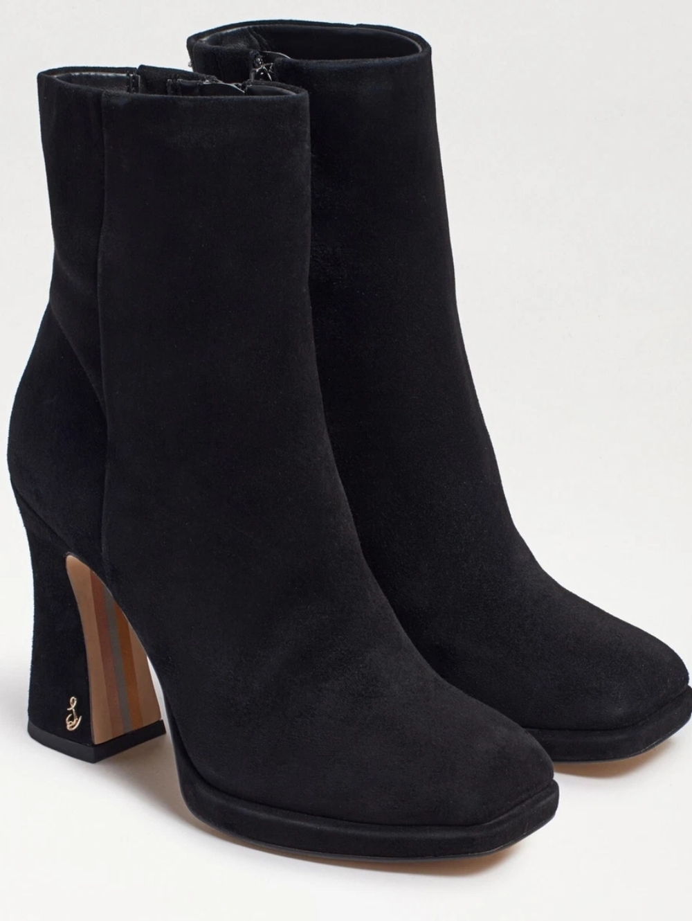 🌺Sam Edelman Womens Jaye Suede Ankle Booties Black Sz 7.5 M,NWOB, MSRP $180 - Picture 2 of 16